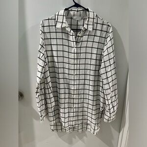 Calvin Klein Checkered Button Up Shirt, size small